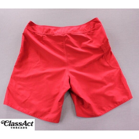 Patagonia Mens Red Board Shorts Tie Waist Pockets 32" Waist 8" Inseam - Picture 5 of 7